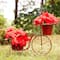 Glitzhome® 21.5'' Red Metal Bicycle Plant Stand